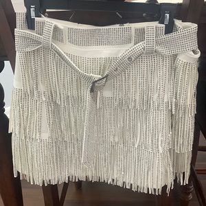 White Western Rhinstone Cowgirl Skirt